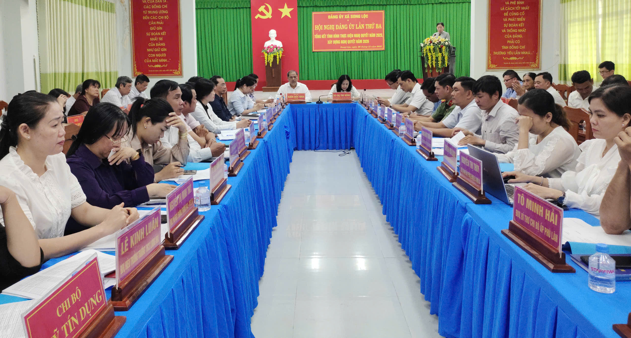 Song Lộc tổ chức Hội nghị Đảng uỷ lần thứ Ba