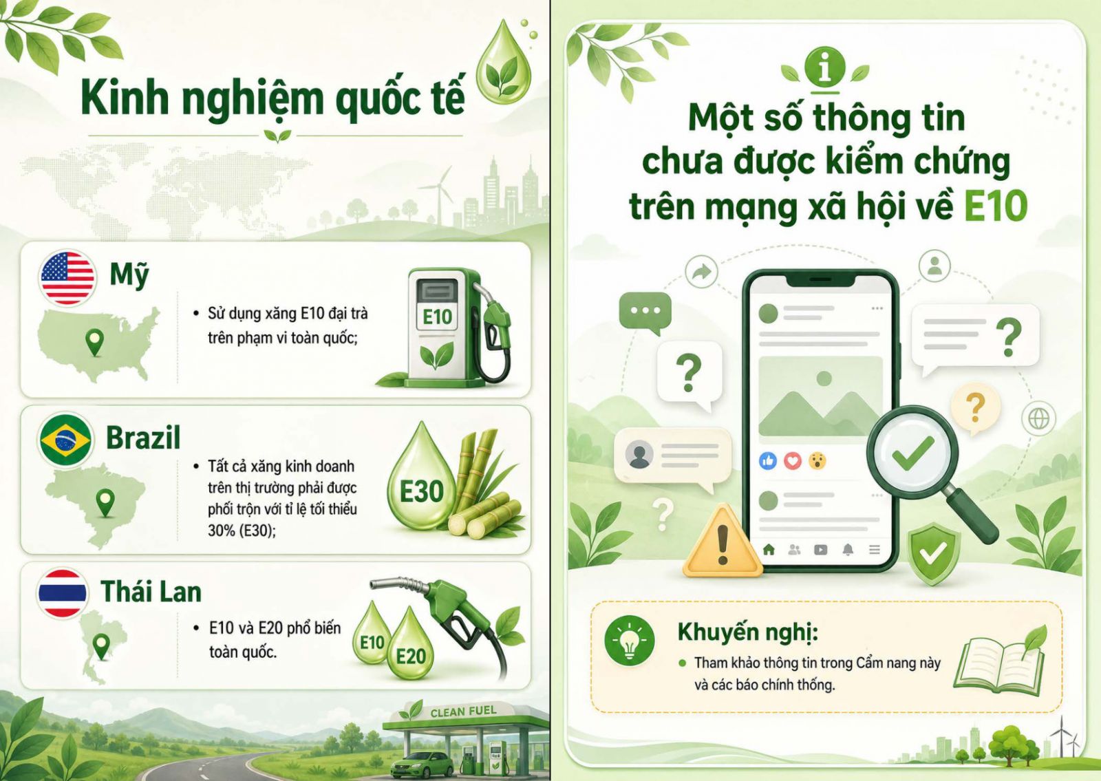 Tuyên truyền Cẩm nang xăng sinh học E10” và “Bộ nhận diện xăng sinh học E10”