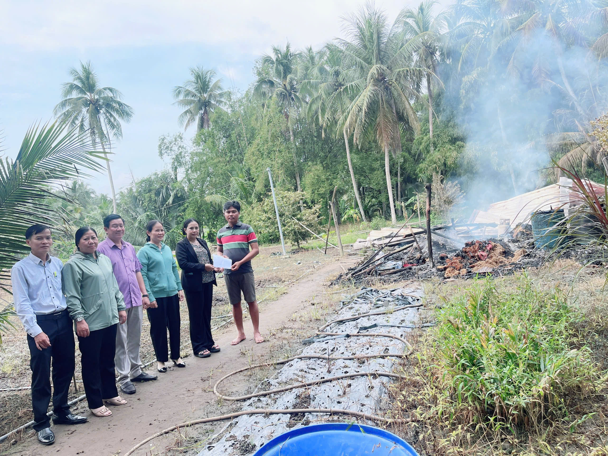 Vụ hỏa hoạn tại ấp Đai Tèn, xã Song Lộc gây thiệt hại lớn về tài sản